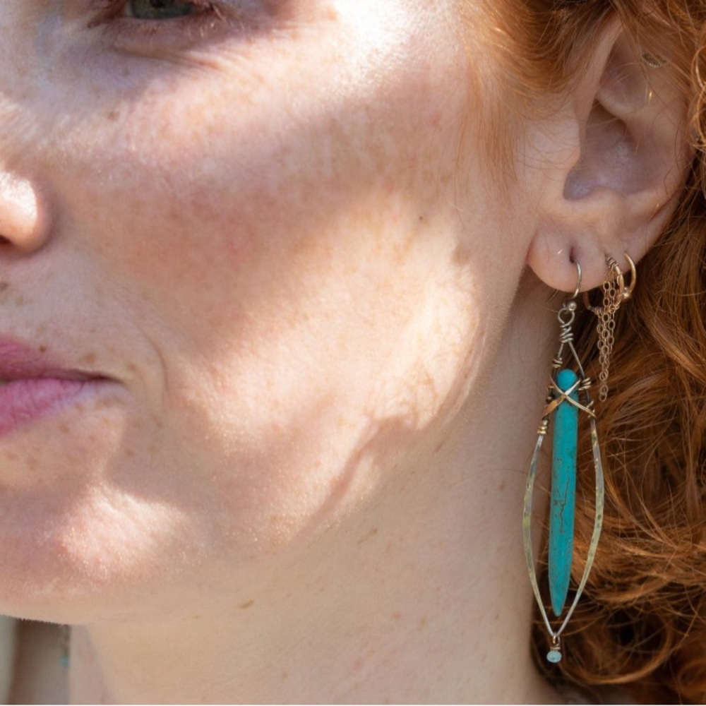 Turquoise Stalactite Earrings